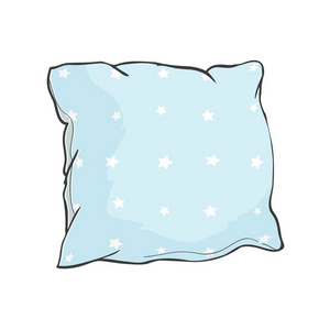 矢量卡通装饰枕头. 手绘一套装饰枕头. 涂鸦插图照片