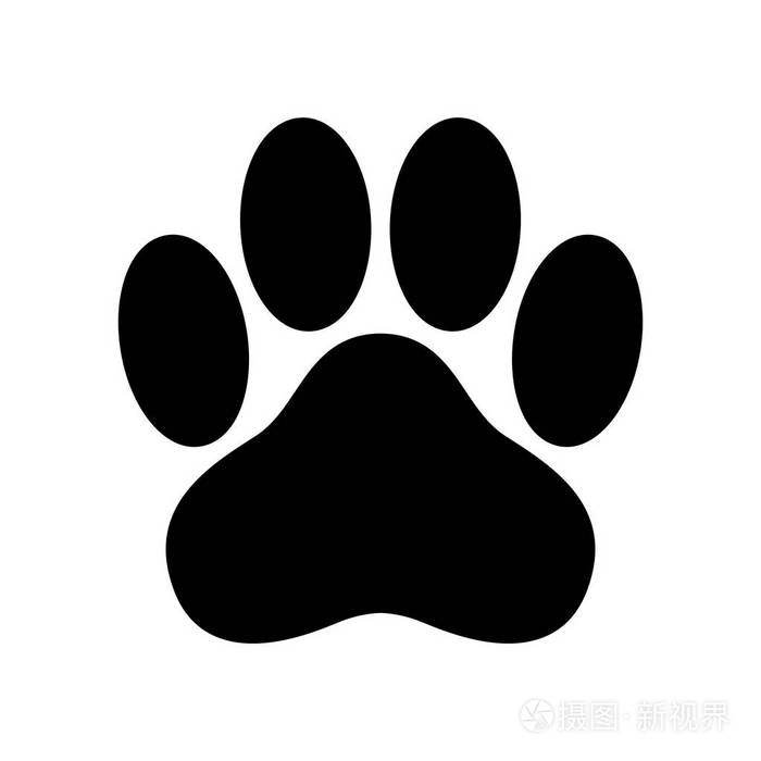 狗爪子矢量图标标志足迹猫熊卡通插图夹艺术法国斗牛犬插画 正版商用图片1416my 摄图新视界