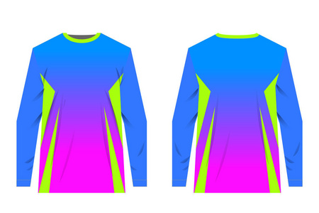 比赛制服，团队游戏，公司风格的广告活动。 运动越野山地自行车运动衫。 现代设计模板。