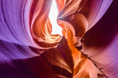 羚羊峡谷位于纳瓦霍土地附近的亚利桑那州页美国美丽的彩色岩石形成槽峡谷在美国西南部