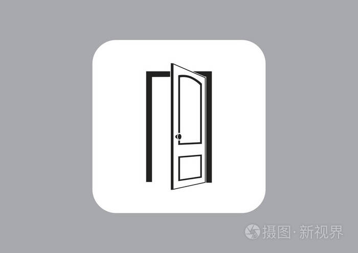 打开的门 web 图标插画-正版商用图片141e4v-摄图新视界