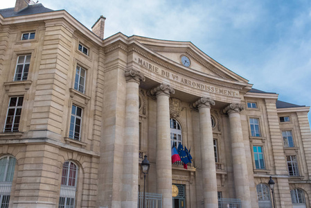 巴黎第五区市政厅在拉丁区美丽的建筑