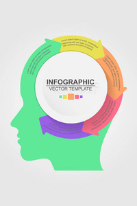 时间线信息图形设计矢量和营销图标可用于工作流布局图，年度报告，网页设计。 具有5个选项步骤或流程的业务概念。