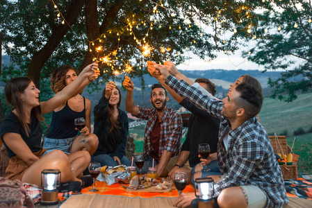 户外烧烤聚会图片