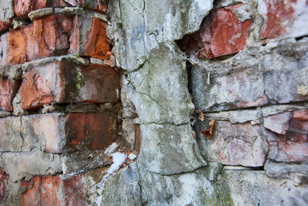 旧砌砖背景的碎片