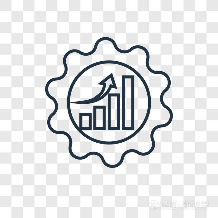 透明背景上隔离的效率图标.