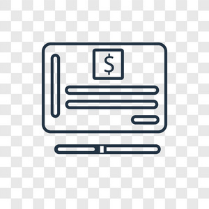 时尚设计风格的支票簿图标。支票簿图标隔离在透明背景上。支票簿向量图标简单和现代平面符号的网站，移动，标志，应用程序，UI。支票簿