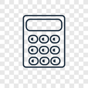 计算器图标隔离在透明背景上.