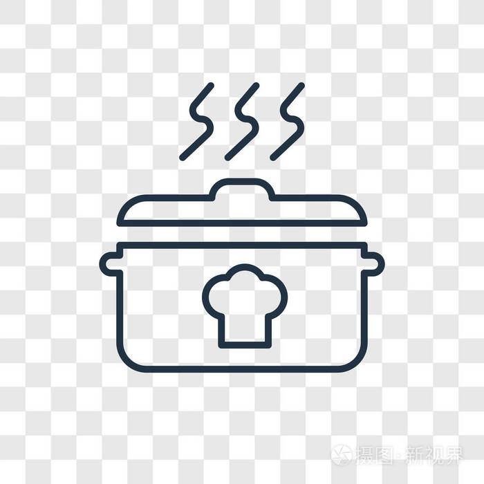 烹饪图标隔离在透明背景上.