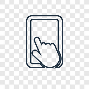 时髦设计风格的智能手机图标。智能手机图标隔离在透明背景上。智能手机矢量图标简单和现代平面符号的网站，移动，标志，应用程序，UI。