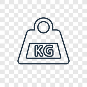 重量图标隔离在透明背景上.