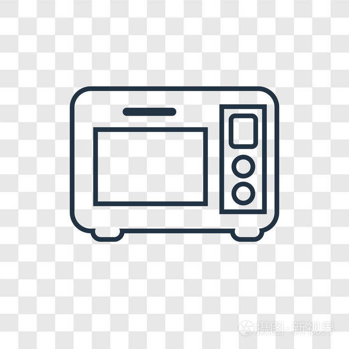 微波炉图标隔离在透明背景上.