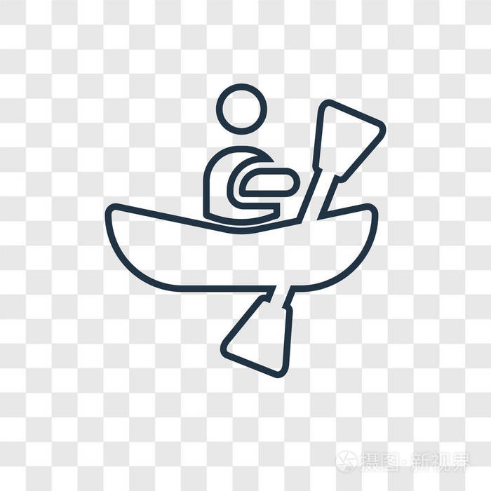 独木舟矢量图标简单和现代平面符号的网站移动标志应用程序ui.