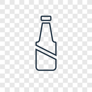 时尚设计风格的瓶子图标。 瓶子图标隔离在透明背景上。 瓶子矢量图标简单和现代平面符号的网站移动标志应用程序UI。 瓶子图标矢量插