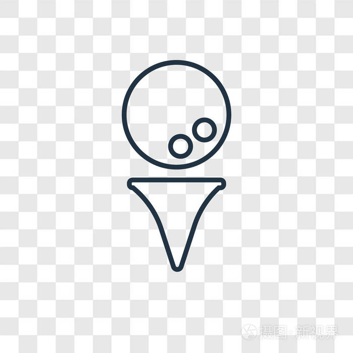 高尔夫球图标隔离在透明背景上.