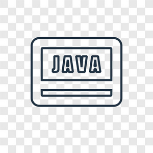 流行设计风格的java图标。 透明背景上隔离的java图标。 爪哇矢量图标简单和现代平面符号的网站移动标志应用程序UI。 jav