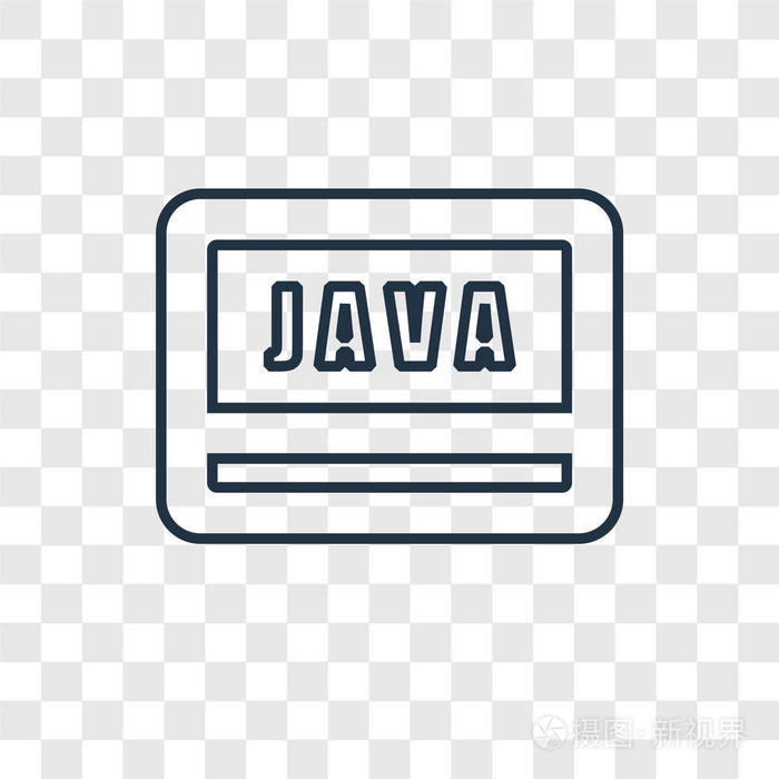 透明背景上隔离的java图标.