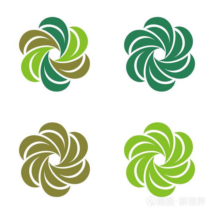 叶子花标志模板