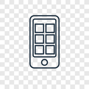 时髦设计风格的智能手机图标。 智能手机图标隔离在透明背景上。 智能手机矢量图标简单和现代平面符号的网站移动标志应用程序UI。 智