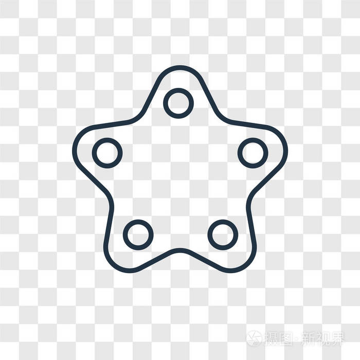 时尚设计风格的明星图标. 星图标隔离在透明背景上.