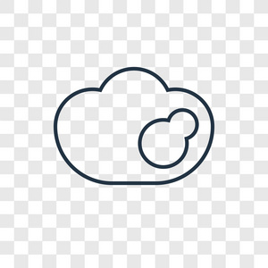 时尚设计风格的云图标。 在透明背景上隔离的云图标。 云矢量图标简单和现代平面符号的网站移动标志应用程序UI。 云图矢量插图eps