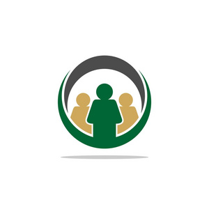 人形圆圈标志模板照片