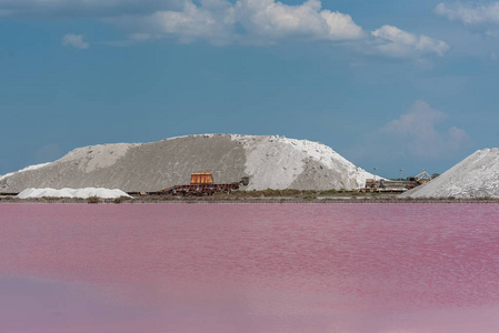 Aigues Mortins Salins Du Midi全景与盐沼