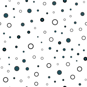 浅蓝色矢量无缝模板与圆圈。 模糊的气泡在抽象的背景上与彩色梯度。 纺织品壁纸设计。