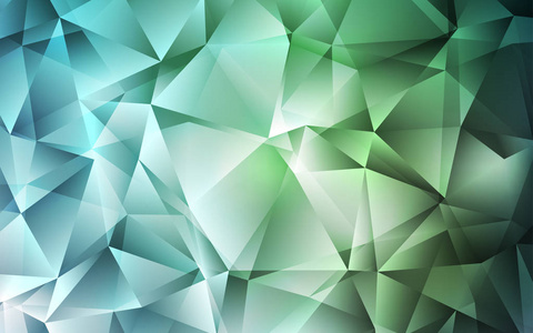 浅蓝色绿色矢量图案的多边形风格。 彩色梯度抽象背景上的三角形。 模式可用于网站。