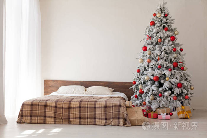 圣诞节装饰卧室树礼物新年假期