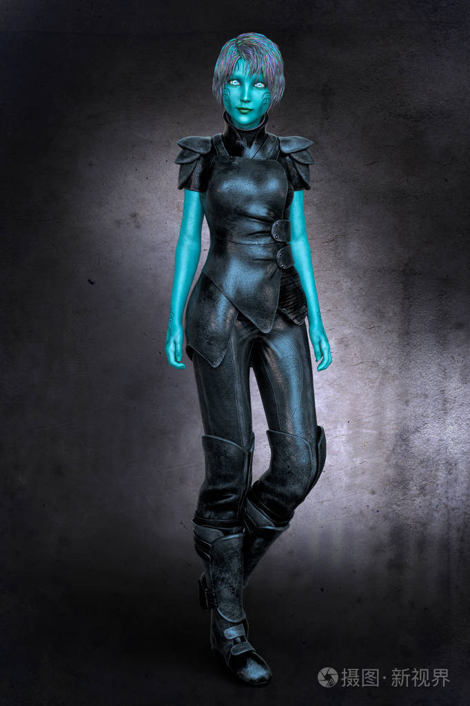 cgsci fi风格幻想外星女人理想的空间幻想,超自然浪漫,城市幻想和科幻