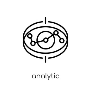 分析可视化图标。 时尚现代平面线性矢量分析可视化图标白色背景从细线业务和分析收集轮廓矢量插图。