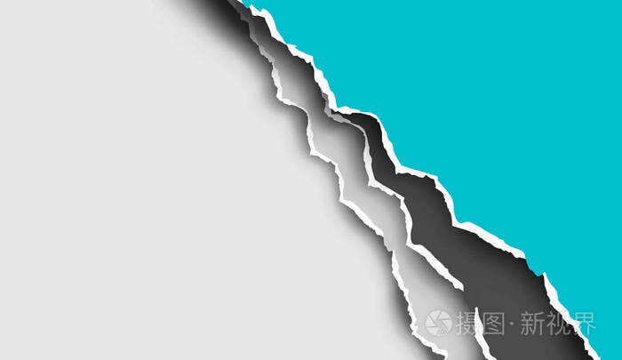 撕裂和撕裂的矢量纸.