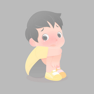 沮丧的孩子图片