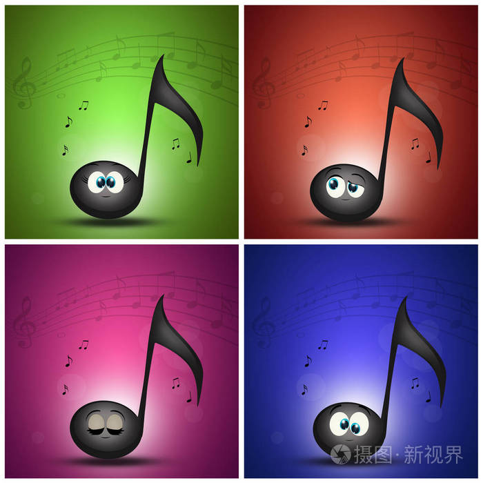 各种带有滑稽表情的音符照片 正版商用图片143hsu 摄图新视界 各种带有滑稽表情的音符照片 正版商用图片143hsu 摄图新视界