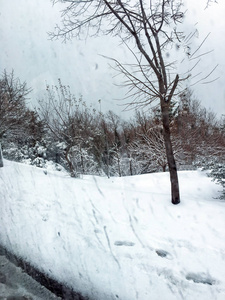 户外积雪隔离背景