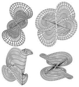 白色背景矢量上的抽象结构形状和孤立插图