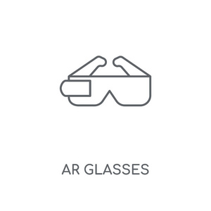 ar眼镜概念笔画符号设计.