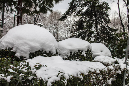 户外积雪隔离背景