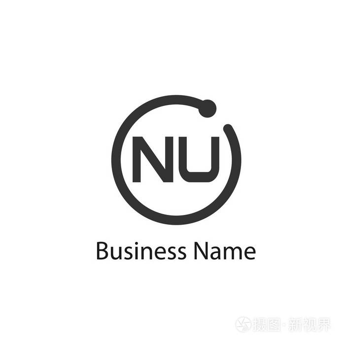 初始字母NU标志模板设计