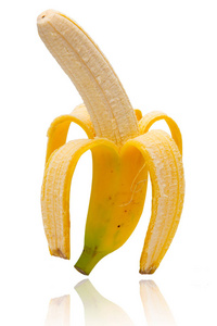 一只剥开香蕉图片
