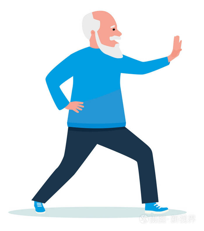 在公园里户外锻炼. 健康的生活方式. 平面卡通插图矢量集.