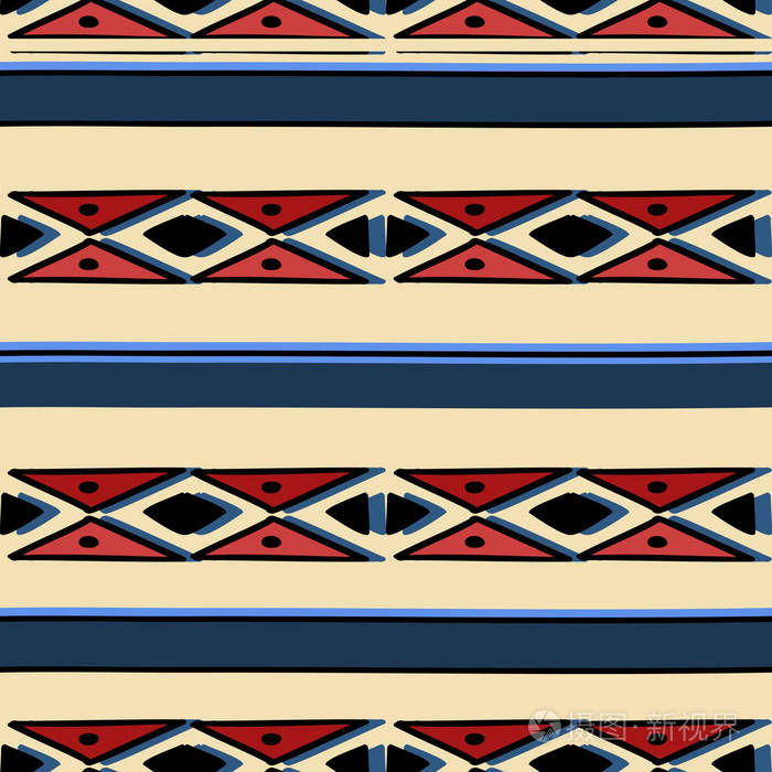 手绘民族与印度斯堪的纳维亚吉普赛墨西哥民间图案的时尚印