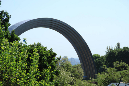 s Friendship Arch.Old buildings of the city. Architecture of Kie