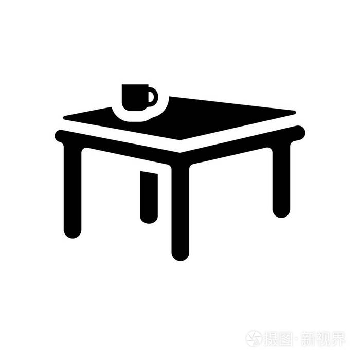 厨房桌子图标. 时尚的厨房台面标志概念白色背景从家具和家庭收藏. 适