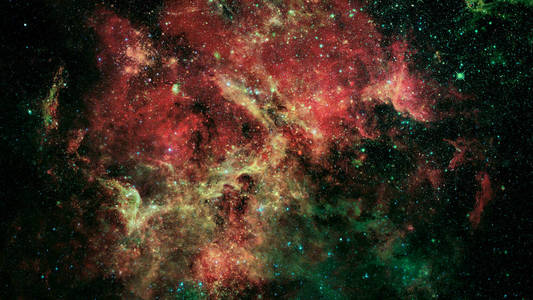 夜空中有星星和星云。 抽象的自然。 这幅图像的元素由美国宇航局提供。