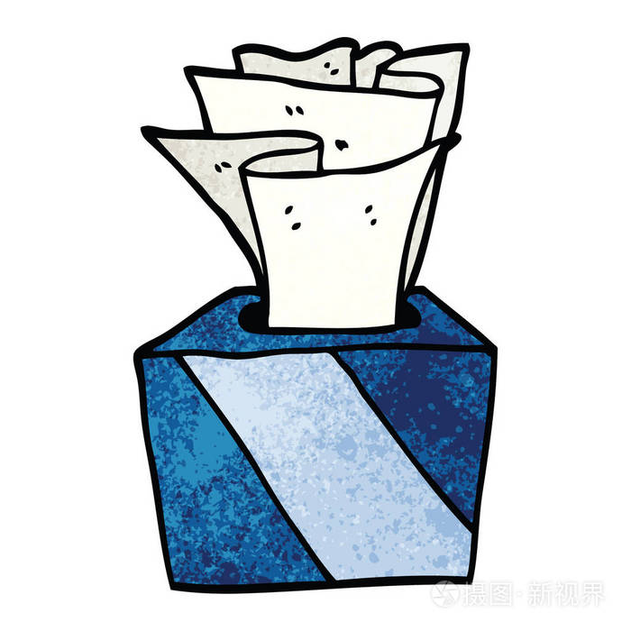 卡通涂鸦盒的纸巾