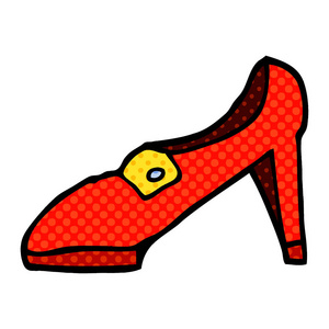 红色鞋子的卡通涂鸦图片