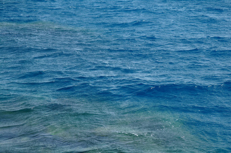 蓝色的海水。海洋表面为自然背景。