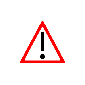 带有感叹号符号的注意符号. 矢量图. 警告图标.照片